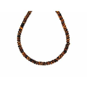 Tigrisszem korong 4x2, 5mm – ékszerkészítő alapanyag (füzér) kép