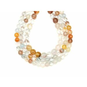 Topáz mix golyó 10mm – ékszerkészítő alapanyag (füzér) kép