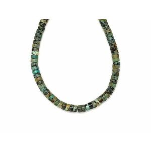 Türkiz afrikai korong 4-5x2-3mm – ékszerkészítő alapanyag (füzér) kép