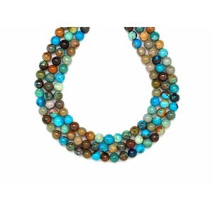 Türkiz golyó 8-9mm – ékszerkészítő alapanyag (füzér) kép