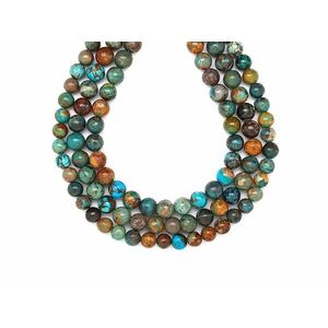 Türkiz golyó AB 7-8mm – ékszerkészítő alapanyag (füzér) kép