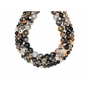 Turmalinkvarc golyó AB 8mm – ékszerkészítő alapanyag (füzér) kép