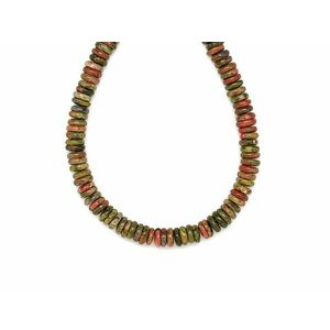 Unakit korong 6, 5x2mm – ékszerkészítő alapanyag (füzér) kép