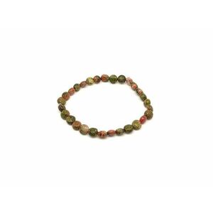 Unakit fazettált korong karkötő 6x4mm kép