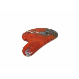 Guasha Jáspis vörös 8×6 cm – természetes ásvány arcmasszírozó kő kép