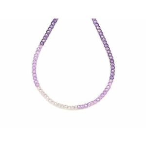 Cirkon faz. mix lila fehér korong 2x3mm – ékszerkészítő alapanyag (füzér) kép