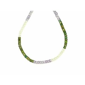 Cirkon faz. mix lime lila zöld korong 2x3mm – ékszerkészítő alapanyag (füzér) kép