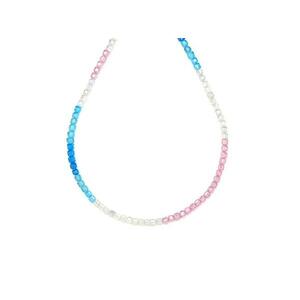 Cirkon faz. mix rózsaszín kék fehér korong 2x3mm – ékszerkészítő alapanyag (füzér) kép