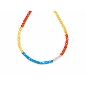 Cirkon faz. mix sárga narancs kék korong 2x3mm – ékszerkészítő alapanyag (füzér) kép