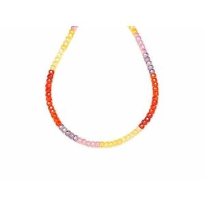 Cirkon faz. mix sárga narancs lila korong 2x3mm – ékszerkészítő alapanyag (füzér) kép