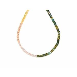 Cirkon faz. mix zöld sárga korong 2x3mm – ékszerkészítő alapanyag (füzér) kép