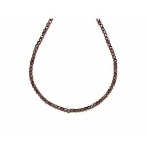 Cirkon fazettált padlizsánlila kocka 2x2mm – ékszerkészítő alapanyag (füzér) kép