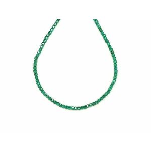 Cirkon fazettált zöld kocka 2x2mm – ékszerkészítő alapanyag (füzér) kép