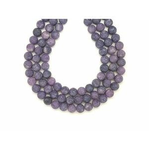 Lepidolit matt golyó A 8mm – ékszerkészítő alapanyag (füzér) kép