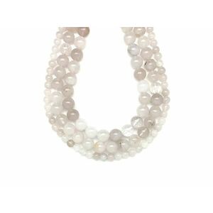 Tejkvarc golyó 8mm – ékszerkészítő alapanyag (füzér) kép