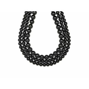 Turmalin fekete golyó A 10mm – ékszerkészítő alapanyag (füzér) kép