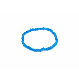 Achát fazettált korong karkötő királykék 4×3 mm kép