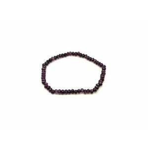 Achát tűz fazettált korong karkötő sötétlila 4×3 mm kép