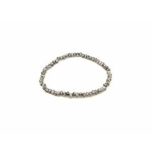 Achát tűz fazettált korong karkötő szürke 4×3 mm kép