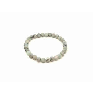 Jáspis kiwi matt golyó karkötő 6-7mm kép