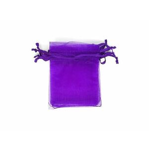 Organza ajándékszütyő lila 7x9cm kép