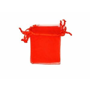 Organza ajándékszütyő piros 7x9cm kép