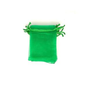 Organza ajándékszütyő sötétzöld 7x9cm kép