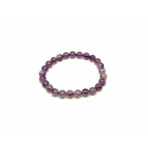 Ametiszt golyó karkötő 7–8 mm kép