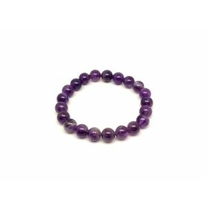 Ametiszt golyó karkötő 9-10 mm kép