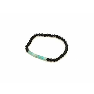 Bazalt amazonit golyó korong karkötő 4–5 mm kép