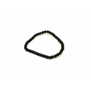 Bazalt kék goldstone golyó korong karkötő 4–5 mm kép