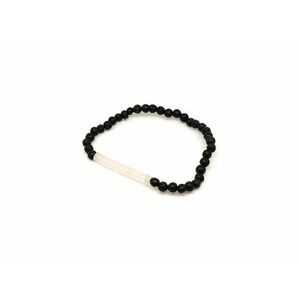 Bazalt hegyikristály golyó korong karkötő 4–5 mm kép