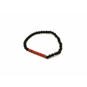 Bazalt vörös jáspis golyó korong karkötő 4–5 mm kép