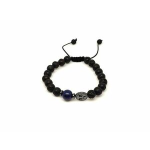 Bazalt életfa karkötő Lapis lazuli gyönggyel 8 mm kép