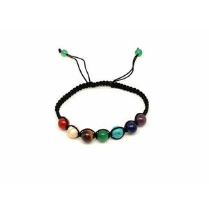 Csakra csúszócsomós ásvány karkötő 8mm golyókkal kép