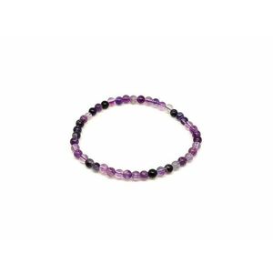 Lila fluorit golyó karkötő 4–5 mm kép