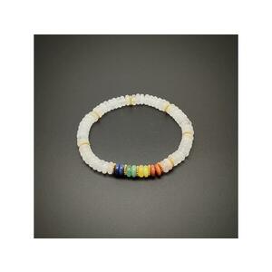 Hegyikristály ásvány karkötő 5 korong köves díszítéssel 6×2 mm kép