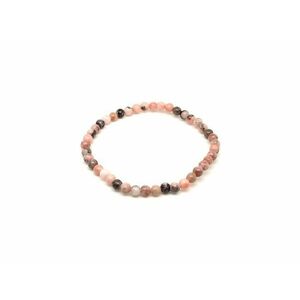 Pink zebra jáspis golyó karkötő 4–5 mm kép