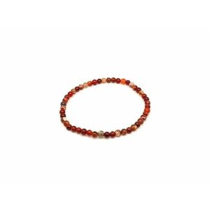 Tűzachát golyó karkötő 4-5 mm kép