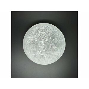 Szelenit korong Életfa Nap és Hold mintával 10 cm kép