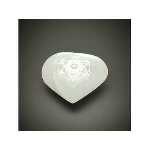 Szelenit Szív Metatron mintával 6–7 cm kép