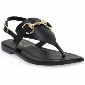 Szandálok / Saruk S.piero BLACK FLAT SANDAL kép