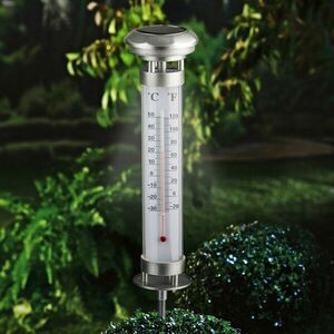 Napelemes hőmérő LED-es világítással kép