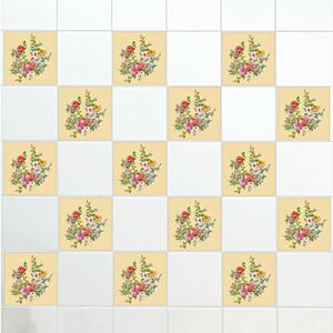 12 matricák a csempe Virágok kép