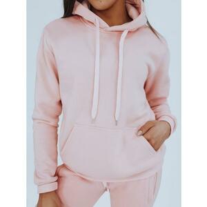 Női kapucnis pulóver BASIC rózsaszín BY0284 kép