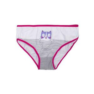 Női nyomtatott bugyi ANIMA fehér és sötét rózsaszín kép