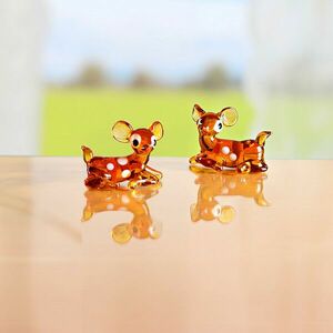 1 db üvegfigura Őzgida, ülő kép