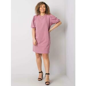 Női pamut plus size ruha JASMINE rózsaszínű kép