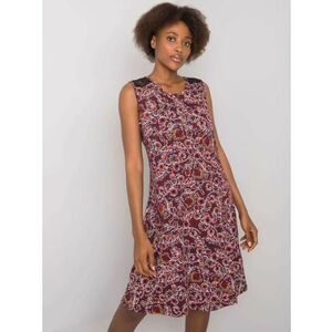 Női mintás ruha SOUSANNA burgundi kép