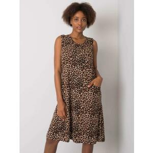 Női nyomtatott ruha MYRINE fekete és fehér kép